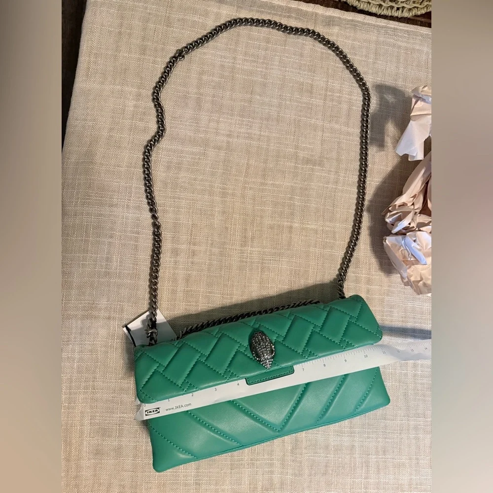 New - Kurt Geiger pale green Kensington long Shoulder/Crossbody Bag - Picture 9 of 15